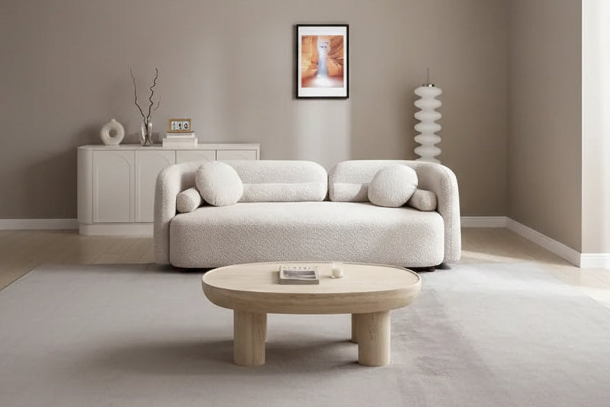 Modern 3 Seater Velvet Upholstered Comfy Couch with Legs