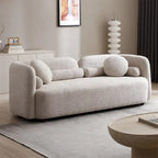 Canapé 3 places moderne, en velours, confortable, avec pieds