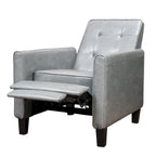 Roomfitters 26.75   Wide Manual Club Recliner with Rolled Arms and Plush Cushioning for Ultimate Comfort, Dark Grey