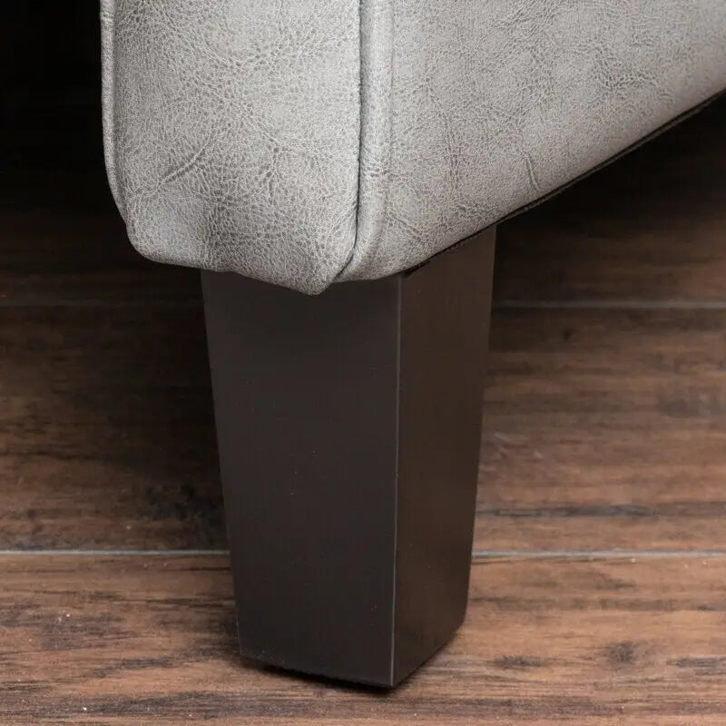 Fauteuil inclinable manuel Roomfitters de 68 cm de large avec accoudoirs roulés et rembourrage moelleux pour un confort optimal, gris foncé