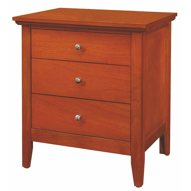 Table de chevet moderne avec trois tiroirs pour chambre à coucher