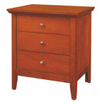Table de chevet moderne avec trois tiroirs pour chambre à coucher