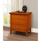 Table de chevet moderne avec trois tiroirs pour chambre à coucher