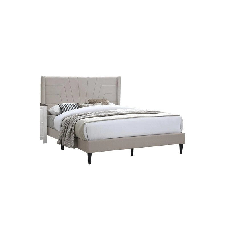 Tête de lit en tissu de jute couleur marron clair 1 place lit double rembourré mobilier de chambre cadre de lit plateforme