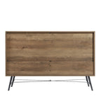 Meuble TV de style rustique de 120 cm avec 6 grands tiroirs de rangement pour salon