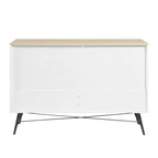 Meuble TV de style rustique de 120 cm avec 6 grands tiroirs de rangement pour salon