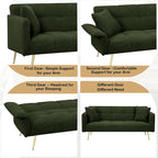 Canapé-lit double convertible avec accoudoirs pliants - 31,10 x 70,00 x 31,49