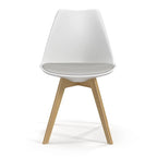 Chaises d'appoint Céline à pieds naturels (lot de 2)