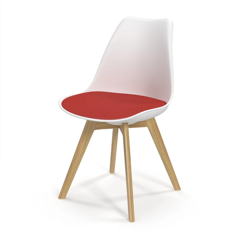 Chaises d'appoint Céline à pieds naturels (lot de 2)