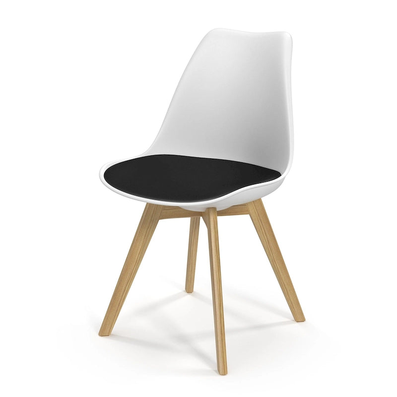 Chaises d'appoint Céline à pieds naturels (lot de 2)
