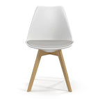 Chaises d'appoint Céline à pieds naturels (lot de 2)