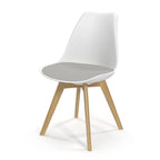 Chaises d'appoint Céline à pieds naturels (lot de 2)