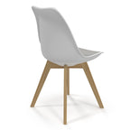 Chaises d'appoint Céline à pieds naturels (lot de 2)
