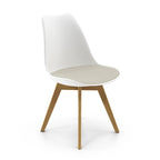 Chaises d'appoint Céline à pieds naturels (lot de 2)