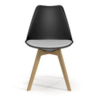 Chaises d'appoint Céline à pieds naturels (lot de 2)