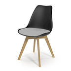 Chaises d'appoint Céline à pieds naturels (lot de 2)