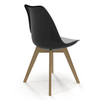 Chaises d'appoint Céline à pieds naturels (lot de 2)