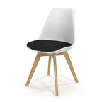 Chaises d'appoint Céline à pieds naturels (lot de 2)
