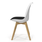 Chaises d'appoint Céline à pieds naturels (lot de 2)