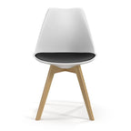 Chaises d'appoint Céline à pieds naturels (lot de 2)