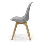 Chaises d'appoint Céline à pieds naturels (lot de 2)