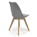 Chaises d'appoint Céline à pieds naturels (lot de 2)