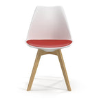 Chaises d'appoint Céline à pieds naturels (lot de 2)