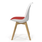 Chaises d'appoint Céline à pieds naturels (lot de 2)