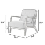 Fauteuil d'appoint avec accoudoirs Corvus Zelda Lounge