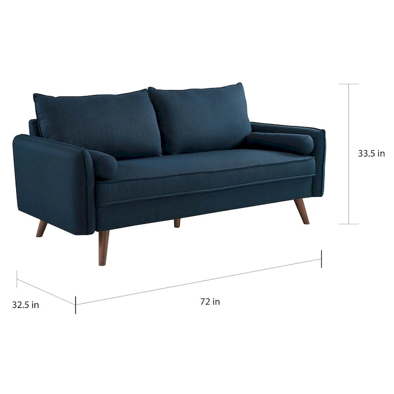 Canapé en tissu rembourré Carson Carrington Hedeby - 82,5 L x 183 l x 85 H cm