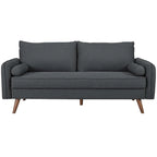 Canapé en tissu rembourré Carson Carrington Hedeby - 82,5 L x 183 l x 85 H cm