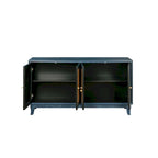 Meuble de rangement d'appoint avec 4 portes en rotin