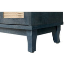 Meuble de rangement d'appoint avec 4 portes en rotin