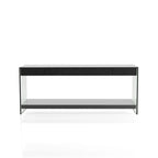 Meuble TV Takamura Modern 60 po en verre, 1 tablette et 1 tiroir, par Strick & Bolton