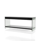 Meuble TV Takamura Modern 60 po en verre, 1 tablette et 1 tiroir, par Strick & Bolton