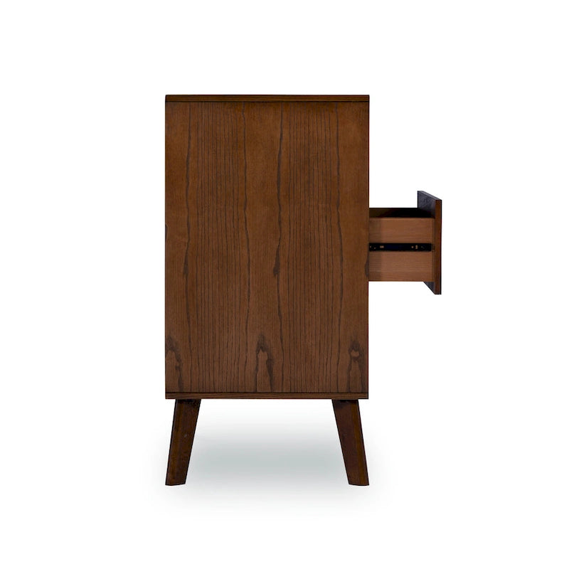 Commode Carter en bois du milieu du siècle à 6 tiroirs