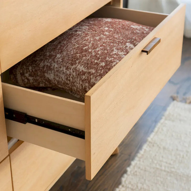 Commode Carter en bois du milieu du siècle à 6 tiroirs
