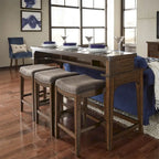 Tabouret console rembourré Aspen Skies marron roussâtre (un seul tabouret)