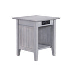Table d'appoint AFI Nantucket avec chargeur intégré couleur bois flotté