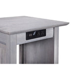 Table d'appoint AFI Nantucket avec chargeur intégré couleur bois flotté