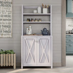 Meuble de cuisine pour micro-ondes multi-étagères en bois rustique Figg par Furniture of America