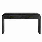Console Rétro Irrésistible : Style Ouvert, Deux Tiroirs Supérieurs