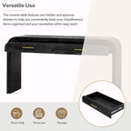 Console Rétro Irrésistible : Style Ouvert, Deux Tiroirs Supérieurs
