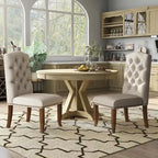 Chaises de salle à manger en tissu capitonné Cordova Farmhouse (Lot de 2) par Furniture of America