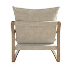 Fauteuil d'appoint en lin – Ivoire / Marine, 1 place