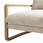 Fauteuil d'appoint en lin – Ivoire / Marine, 1 place