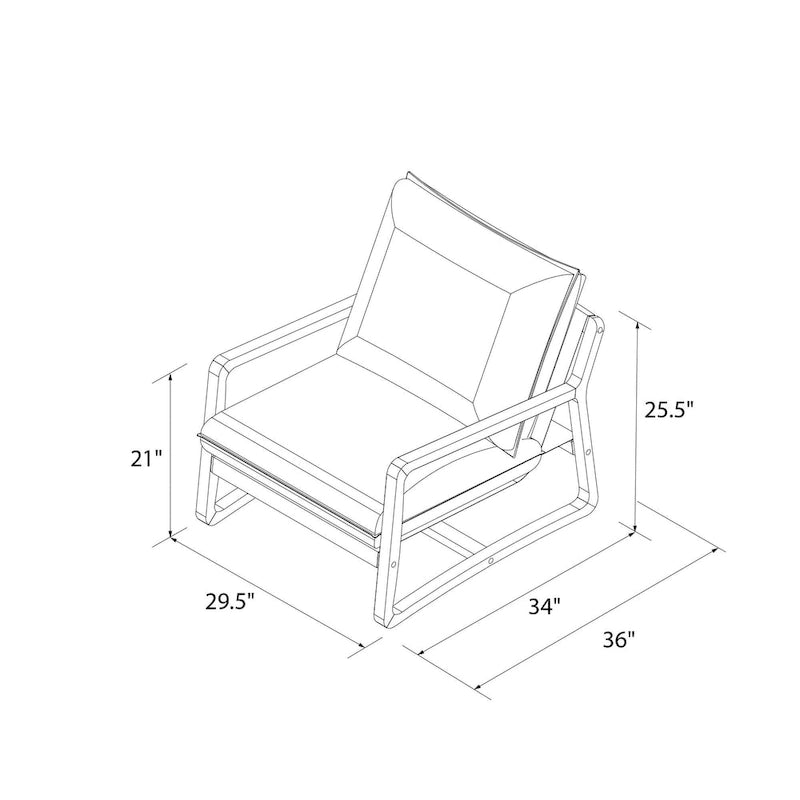 Fauteuil d'appoint en lin – Ivoire / Marine, 1 place