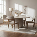Sophia 72   Round Reclaimed Pine Modern Dining Table with Ball Pedestal Base