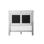 Lit double en velours gris avec finition argentée et effet miroir