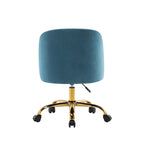 Chaises de bureau sans accoudoirs en velours Louie Porthos Home